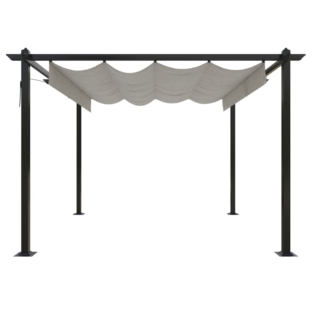 Vidaxl Garden Pracor con techo extensible de 3x3 m de crema