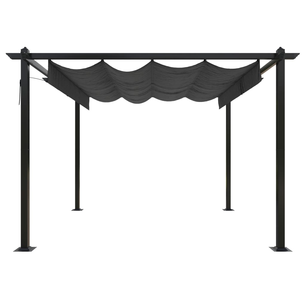 Vidaxl Garden Pracor con techo extensible de 3x3 m de antracita