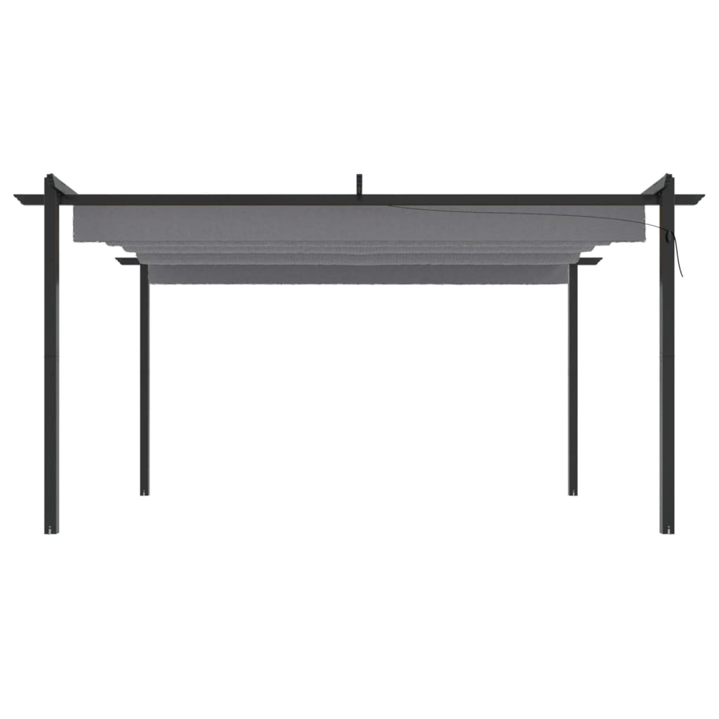 Vidaxl Garden Pracor con techo extensible de 4x3 m de antracita