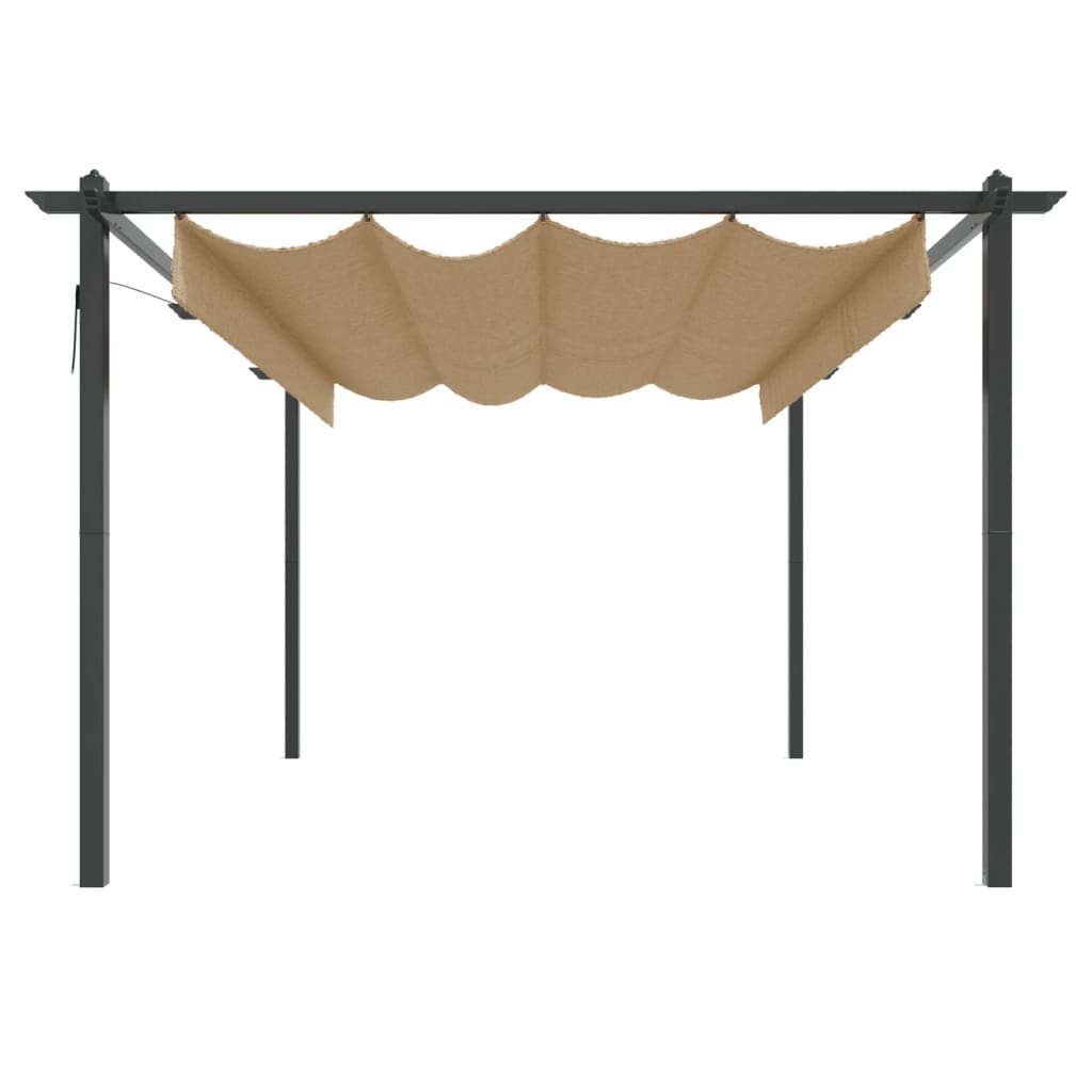 Vidaxl Garden Pracor con techo extensible 4x3 M Taupe