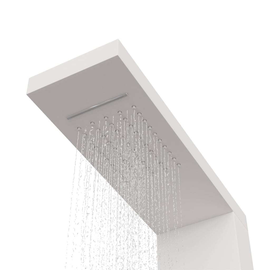 Sistema de panel de ducha Vidaxl de aluminio blanco