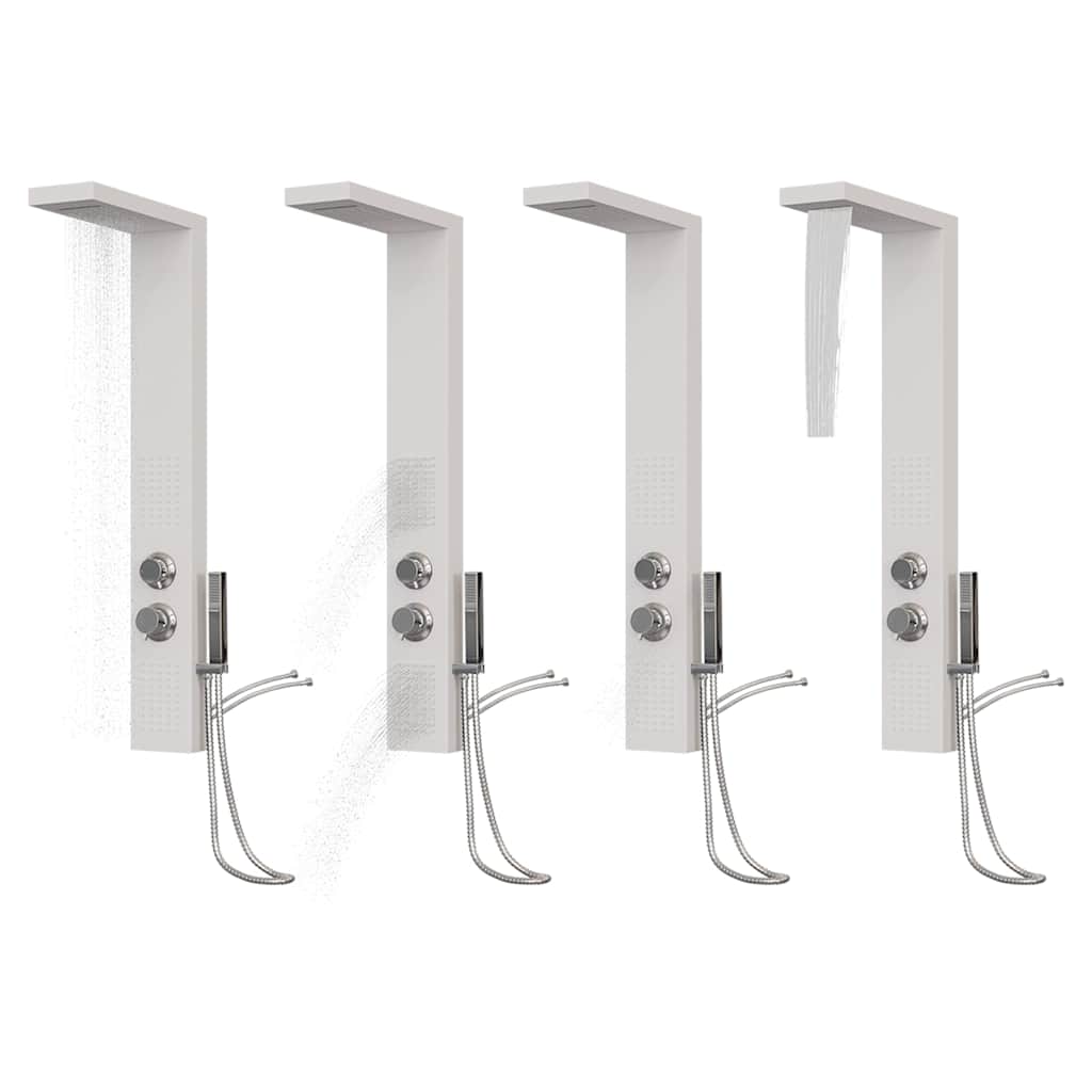 Sistema de panel de ducha Vidaxl de aluminio blanco