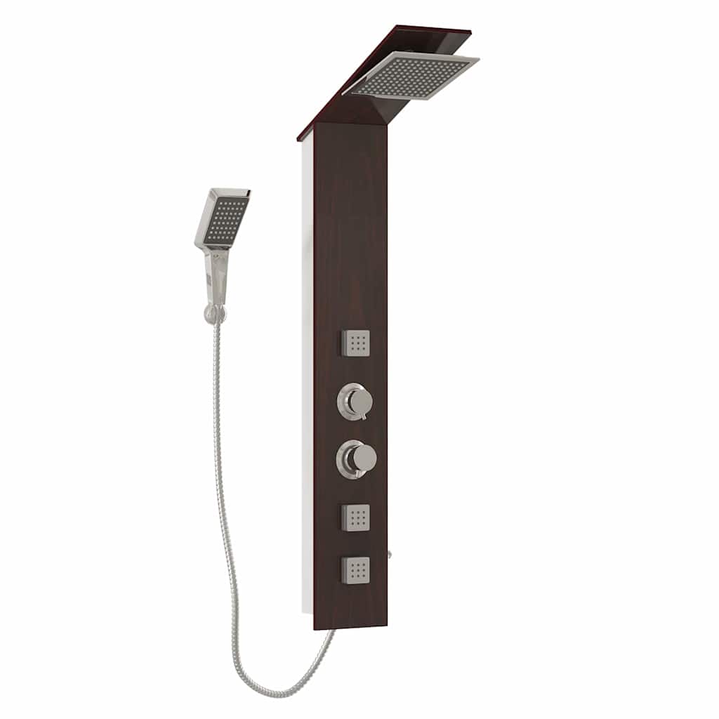 Vidaxl System Pannel System Glas Brown