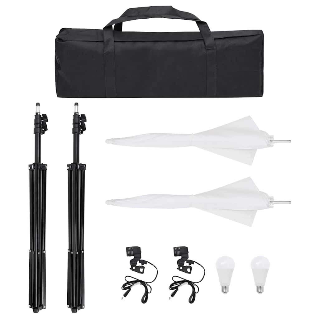 Vidaxl Photo Studio Set con set di illuminazione, sfondo e riflettore