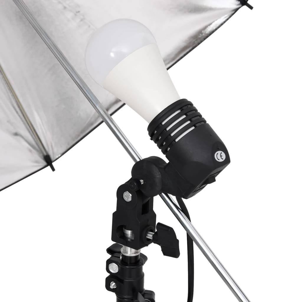 Vidaxl Photo Studio Set con set di illuminazione, sfondo e riflettore