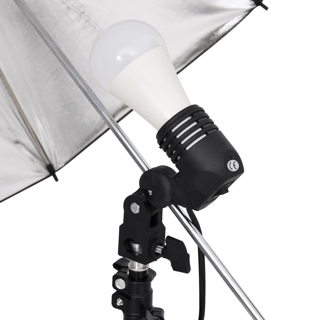 Vidaxl Photo Studio Set con set di illuminazione, sfondo e riflettore