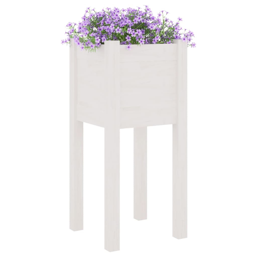 Vidaxl Planning Box 31x31x70 cm de pino sólido White