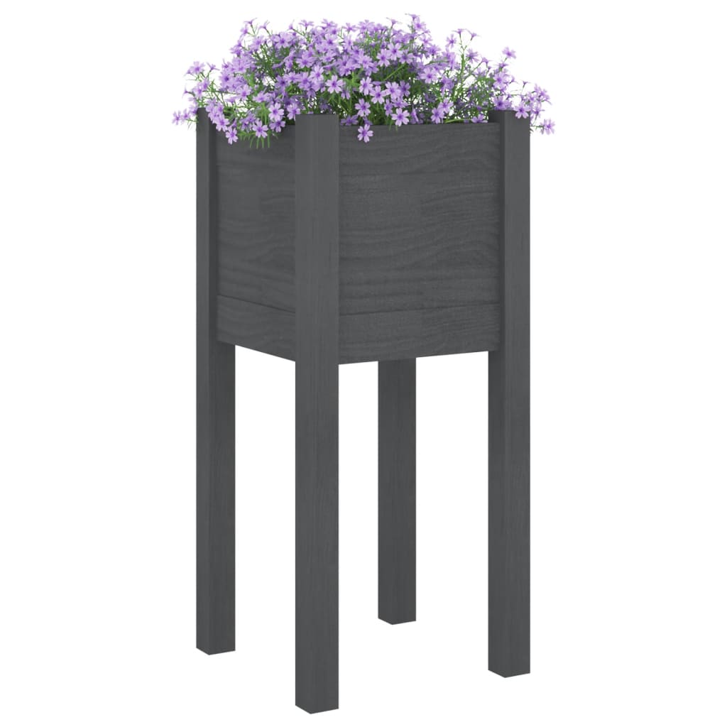 Vidaxl Planning Box 31x31x70 cm Solid Pine Gray