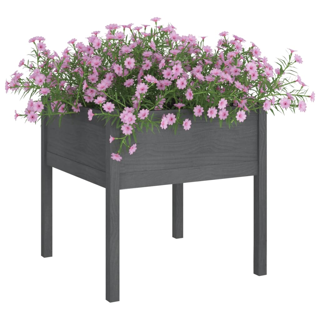 Vidaxl Planning Box 70x70x70 cm Solid Pine Gray
