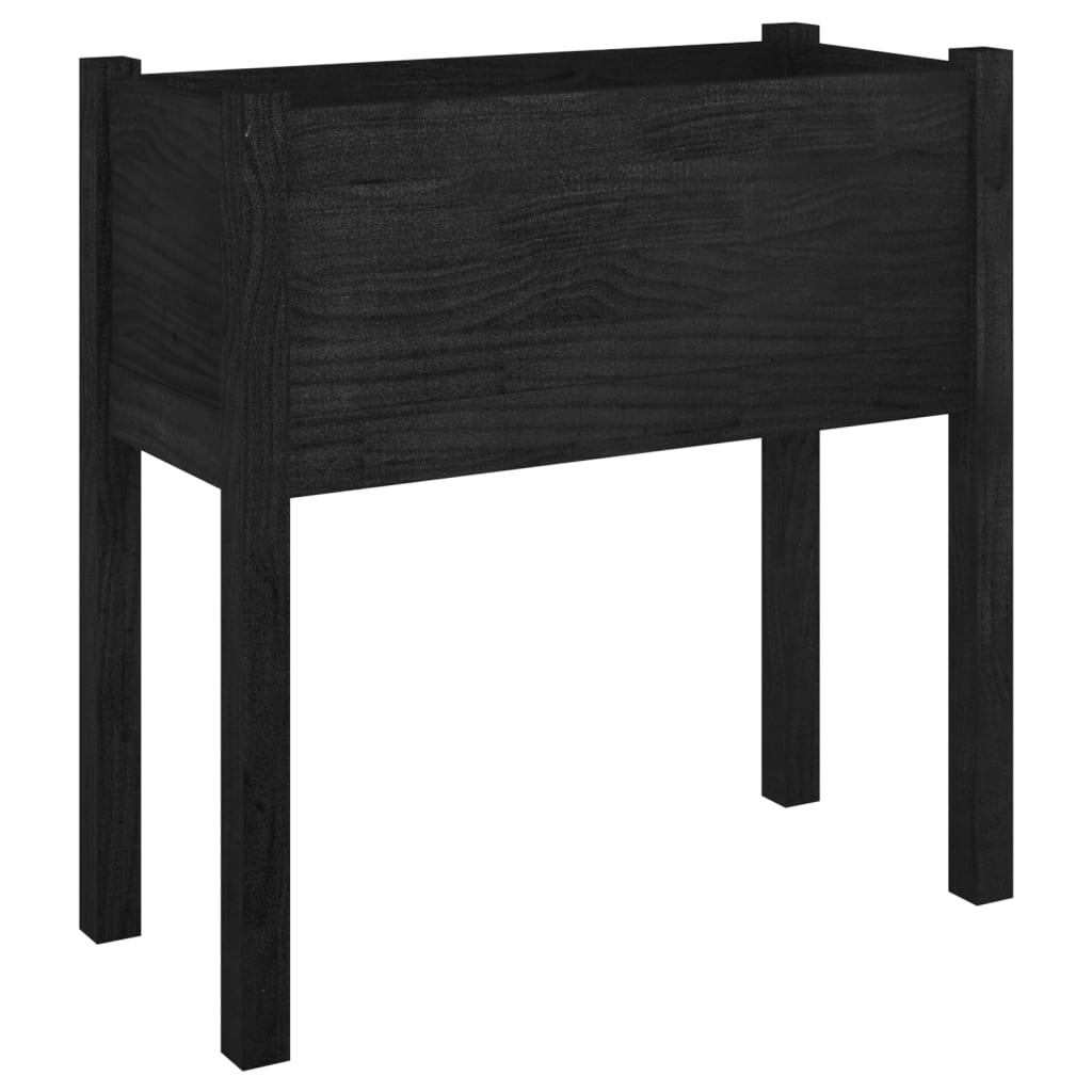 Plantadores Vidaxl 2 ST 70X31X70 CM SOLID PINE NEGRO