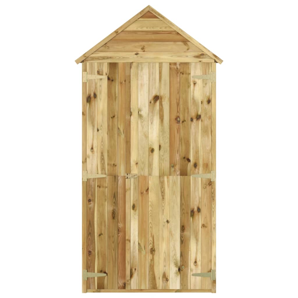 Cobertizo de jardín Vidaxl con puerta 107x107x220 cm Pine impregnado