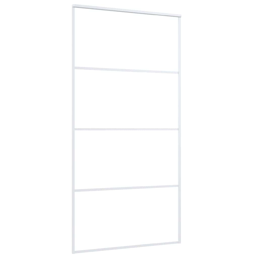 Vidaxl schuifdeur 102,5x205 cm esg-glas en aluminium wit