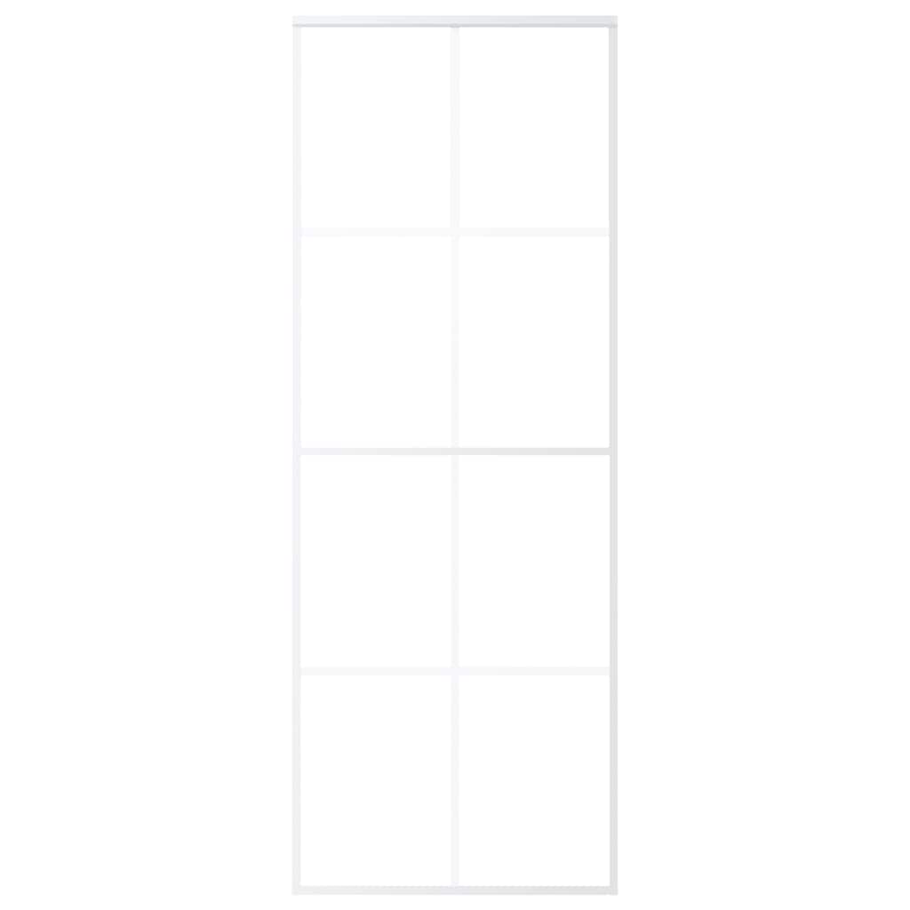 Vidaxl schuifdeur 76x205 cm esg-glas en aluminium wit