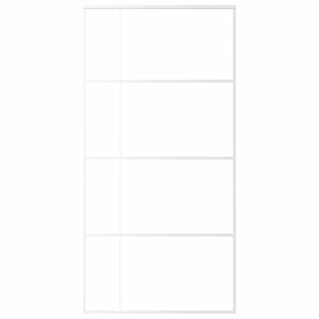 Vidaxl schuifdeur 102,5x205 cm mat esg-glas en aluminium wit