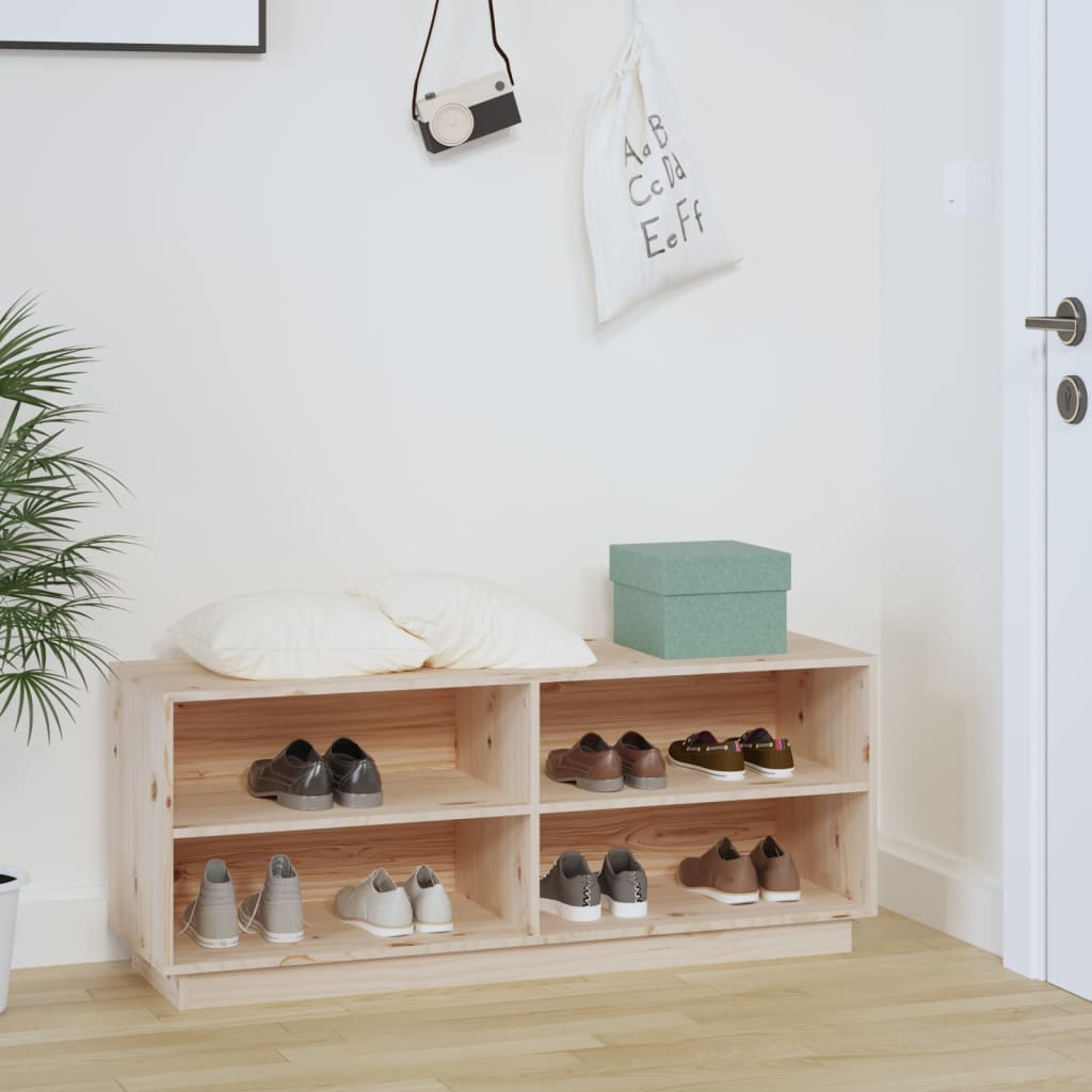Armadio da scarpe Vidaxl 110x34x45 cm Pino solido