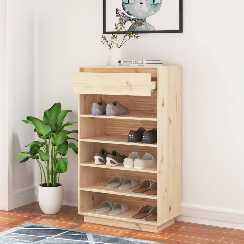 Zapatero vidaxx 60x34x105 cm madera maciza de pino