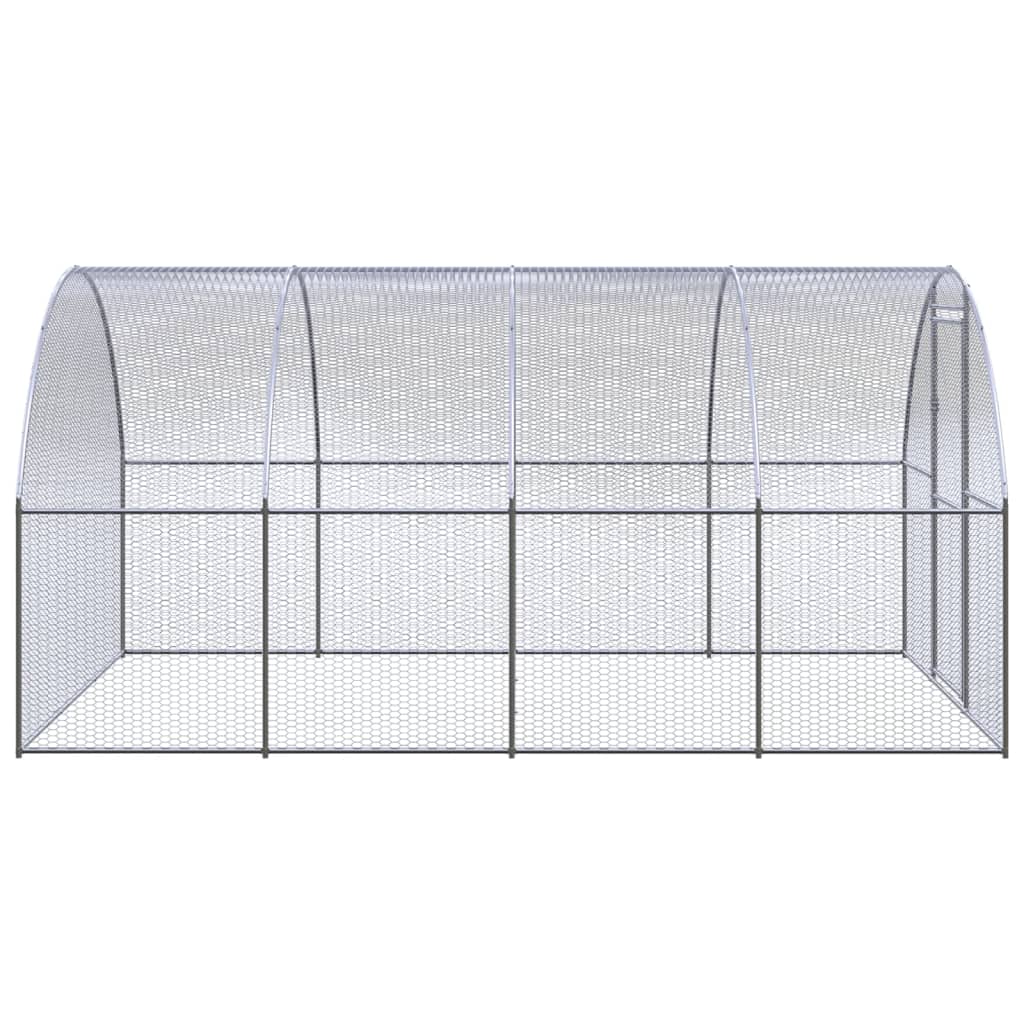 Vidaxl Chicken Run 3x4x2 m Acciaio zincato