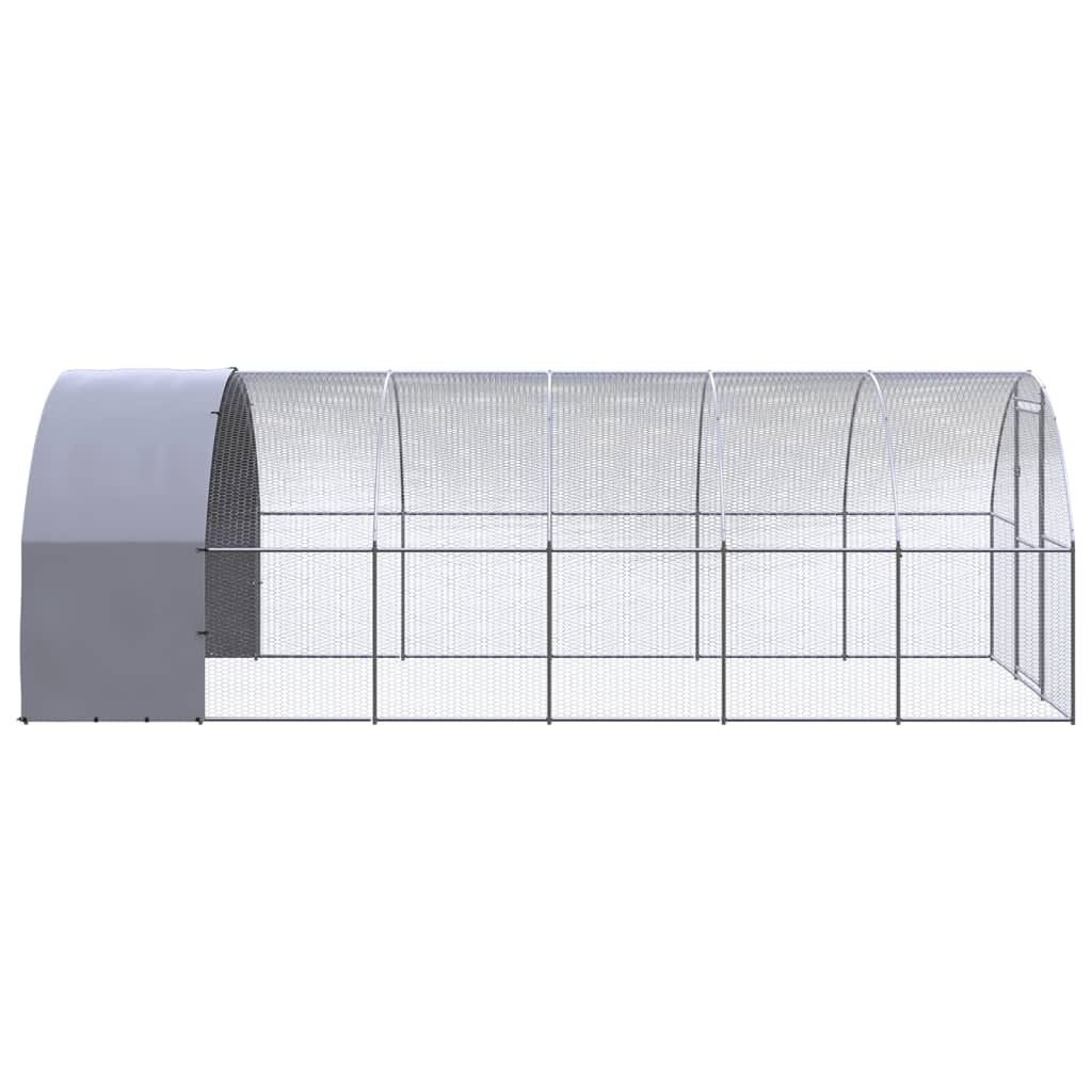 Vidaxl Chicken Run 3x6x2 M Galvanized Steel