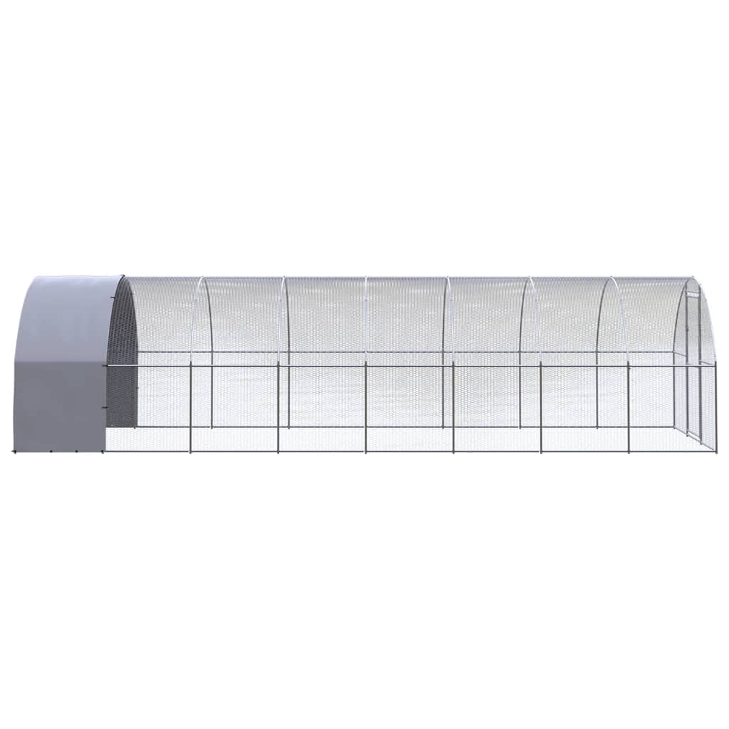 Vidaxl Chicken Run 3x8x2 m Acciaio zincato