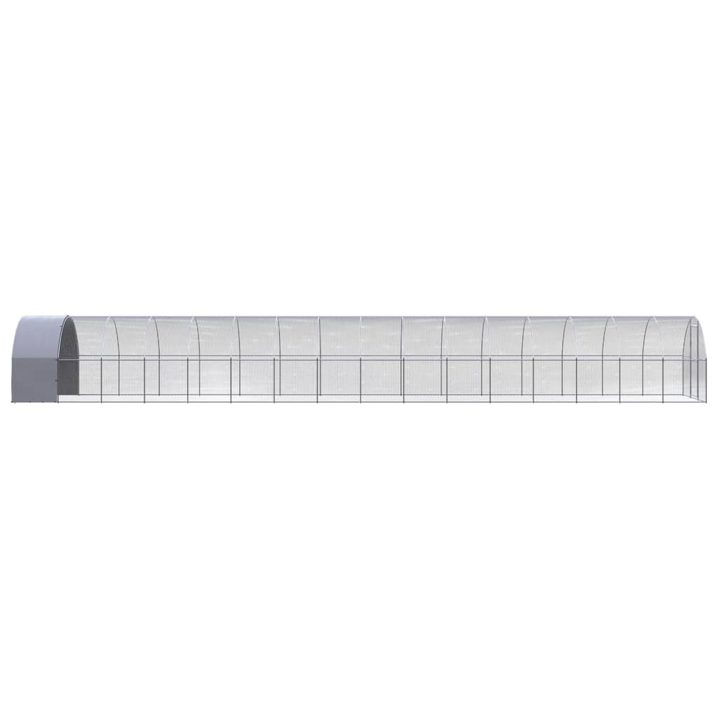 Vidaxl Chicken Run 3x16x2 M Galvanized Steel