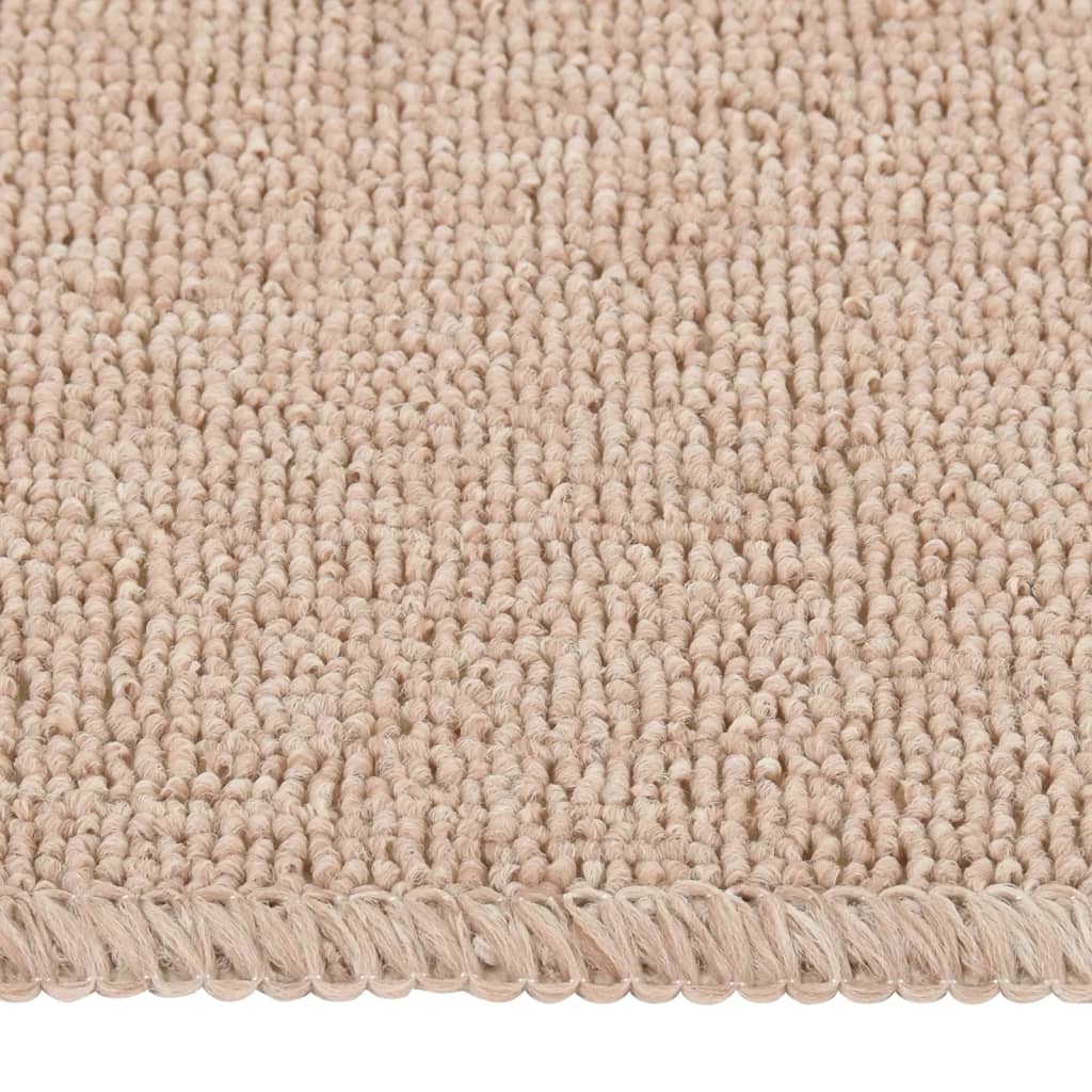 Esteras de escalera de Vidaxl 15 sti-slip rectangular 60x25 cm beige