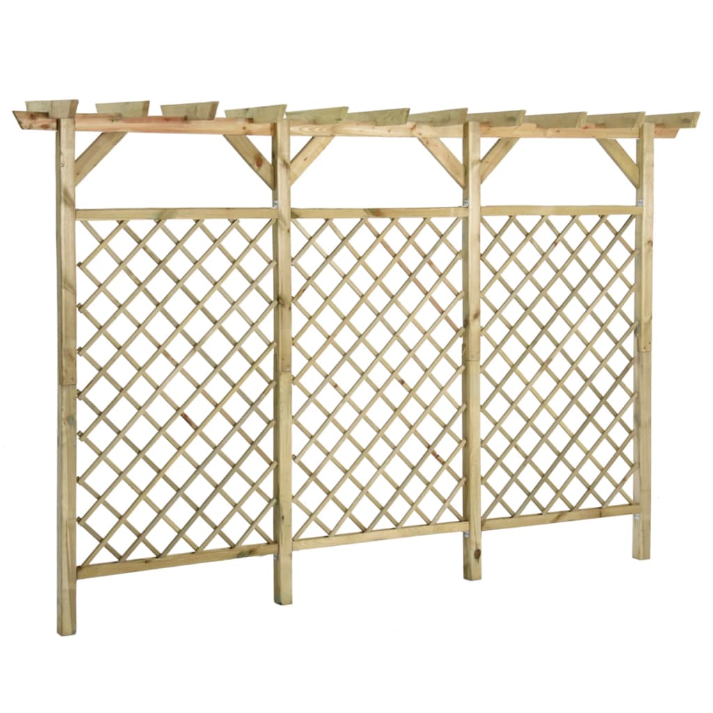 Vidaxl Garden Fence con legno impregnato di Slat e Pergola 300X50X200 CM
