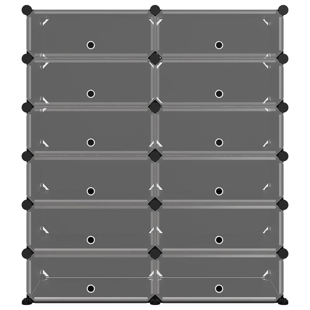 Spaciatura Vidaxl 94.5x36.5x106 cm Polypropene Black