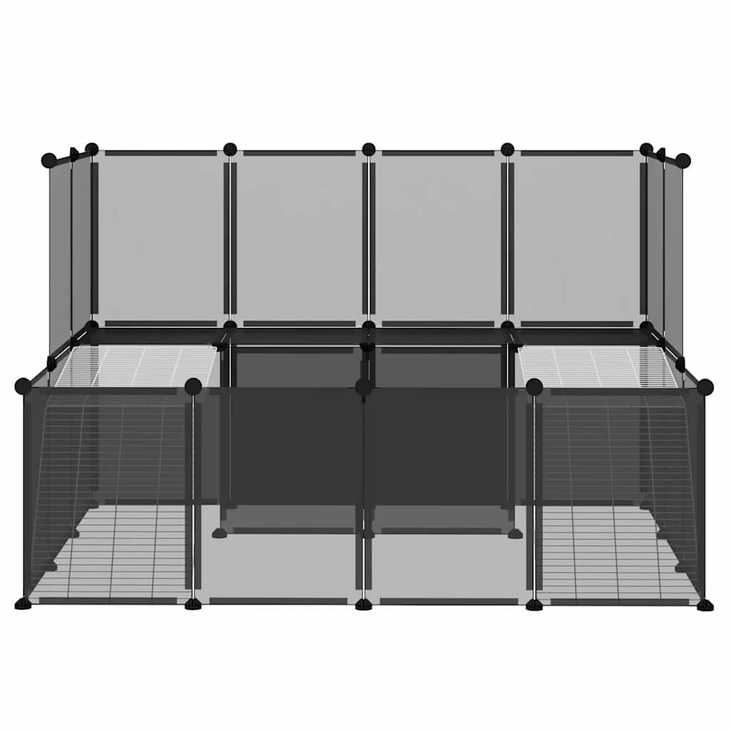 Vidaxl Animal Loft Small 143x107x93 Polypropene e acciaio nero