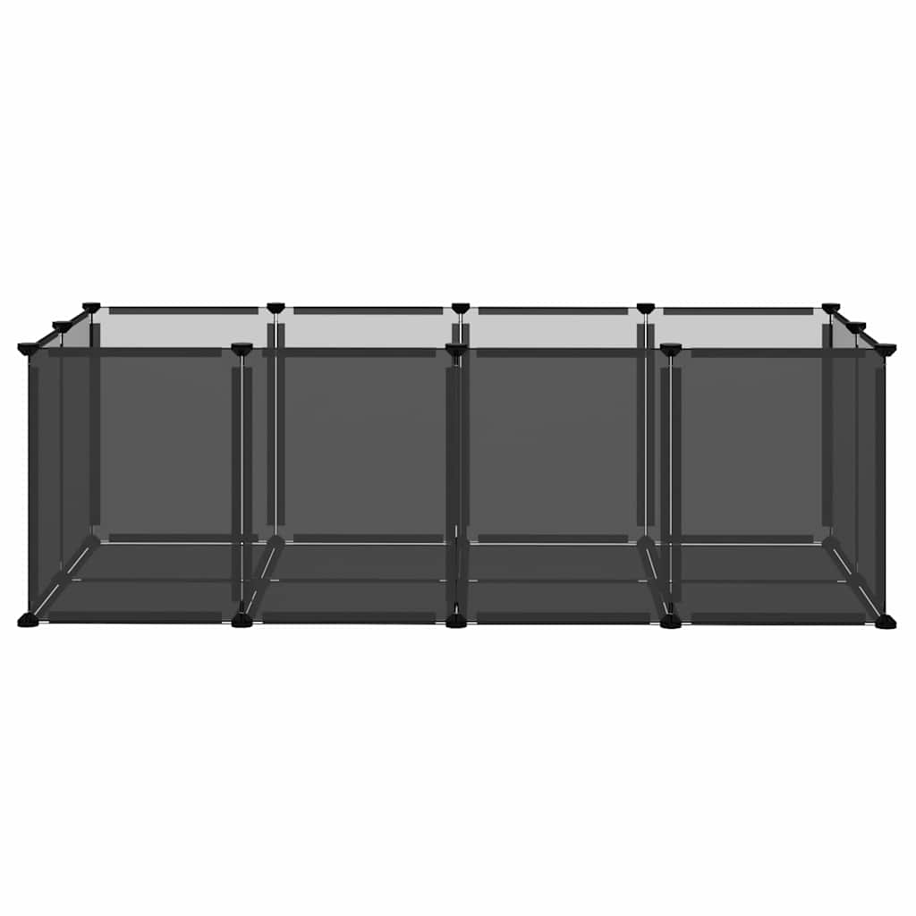Vidaxl Animal Loft Small 144x74x46,5 cm Polypropene e Black in acciaio
