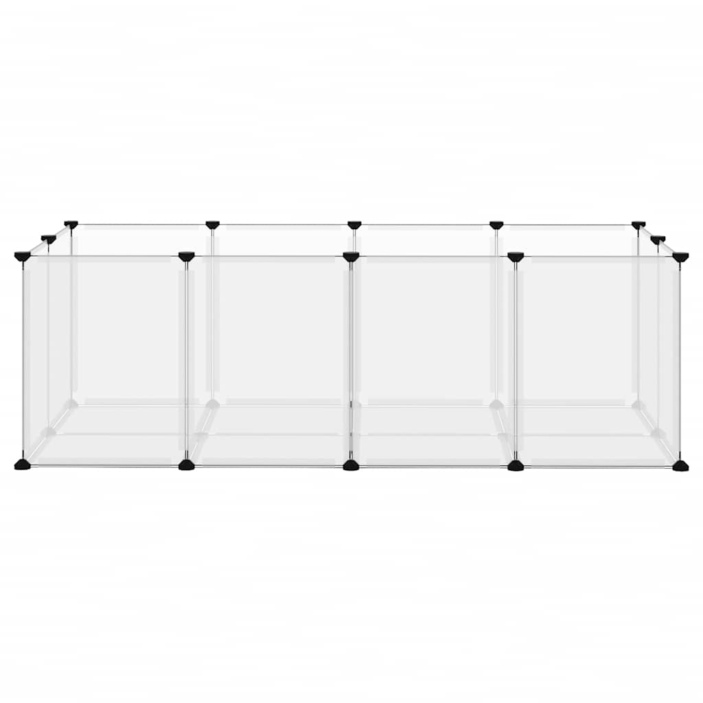 Vidaxl Animal Loft Small 144x74x46,5 cm Polypropene e acciaio trasparente