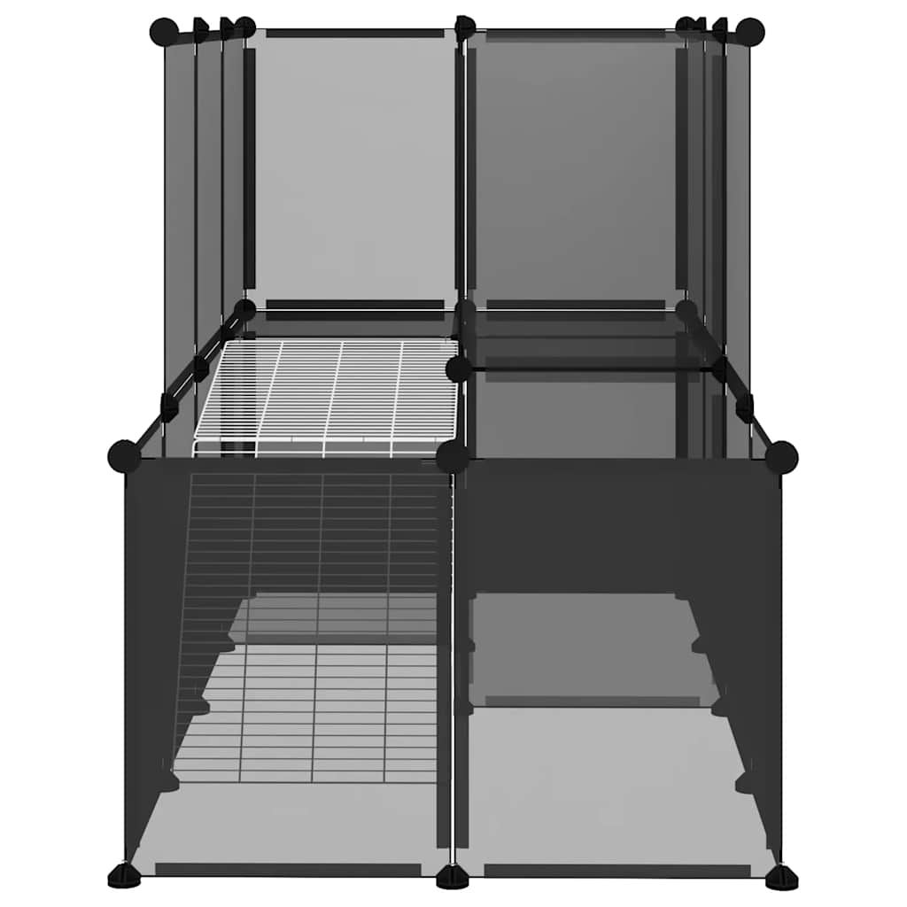 Vidaxl Animal Loft Small 142x74x93 cm Polypropene e Black in acciaio