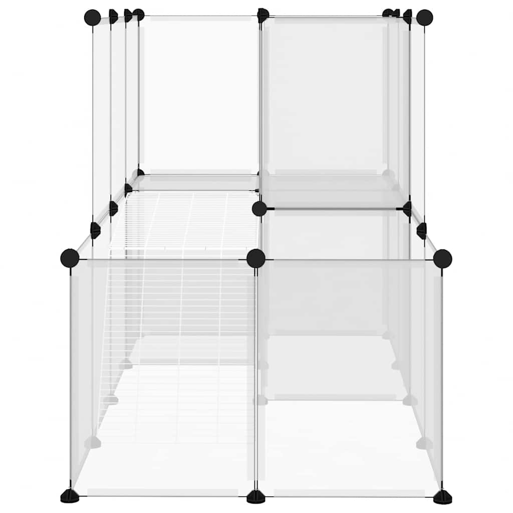 Vidaxl Animal Loft Small 142x74x93 cm Polypropene e acciaio trasparente
