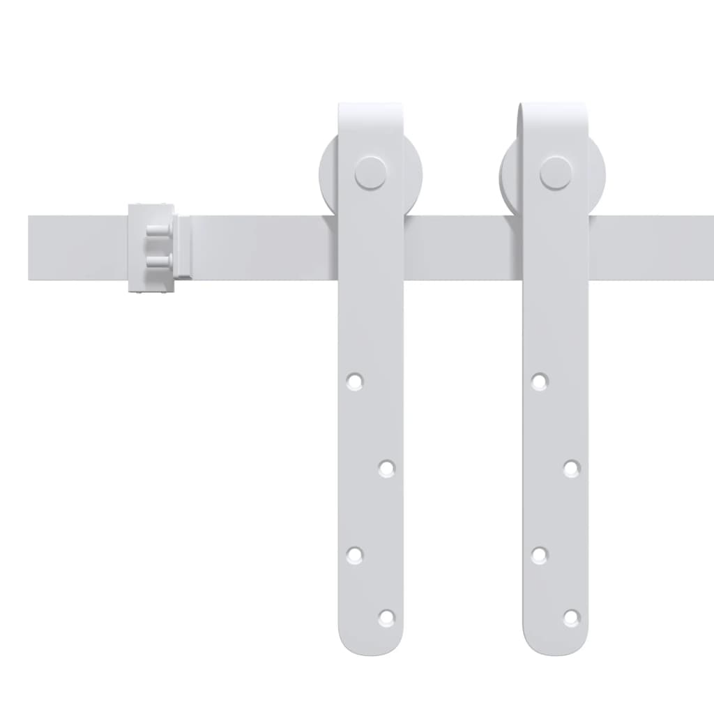 Vidaxl ophangset voor minischuifdeur 122 cm koolstofstaal wit