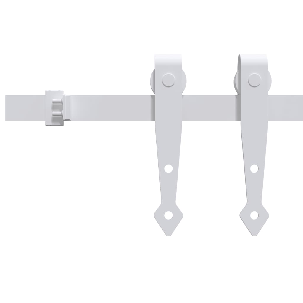 Vidaxl suspensión establecida para mini -skiver puerta 183 cm de acero de carbono blanco