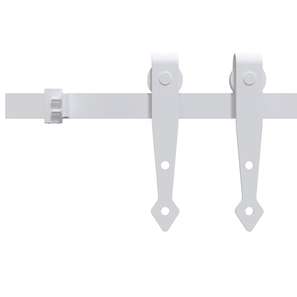 Vidaxl ophangset voor minischuifdeur 200 cm koolstofstaal wit