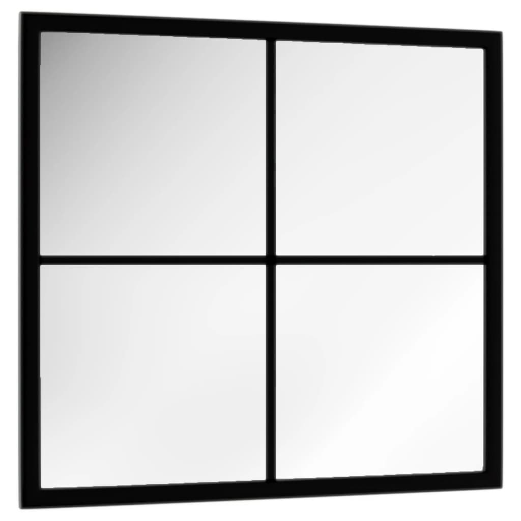 Specchio da parete Vidaxl 40x40 cm in metallo nero
