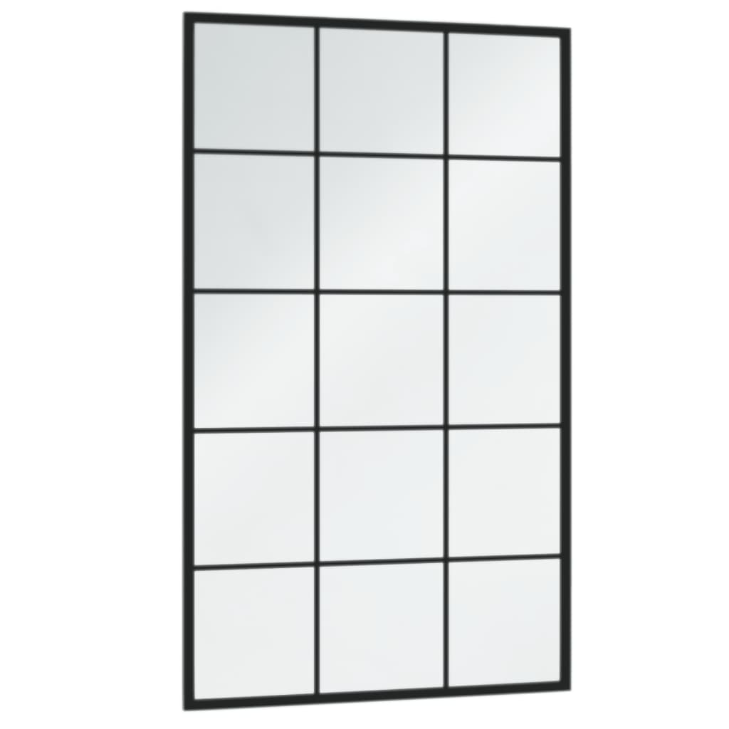 Specchio da parete Vidaxl 100x60 cm in metallo nero