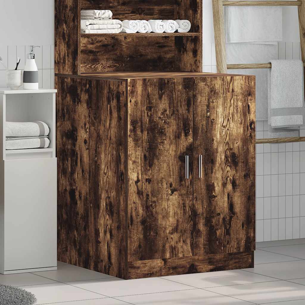 Vidaxl wasmachinekast 71x71,5x91,5 cm gerookt eikenkleurig