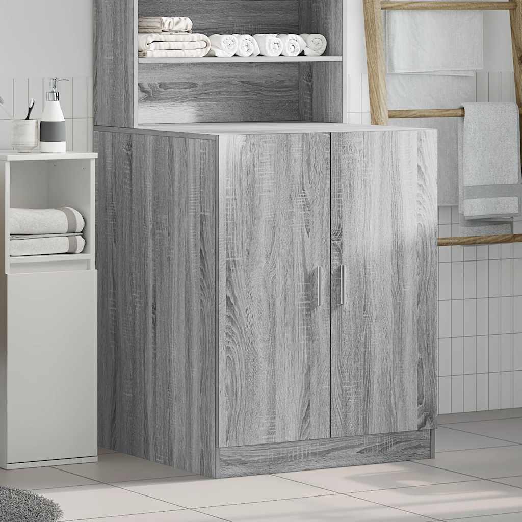 Vidaxl wasmachinekast 71x71,5x91,5 cm grijs sonoma eikenkleurig