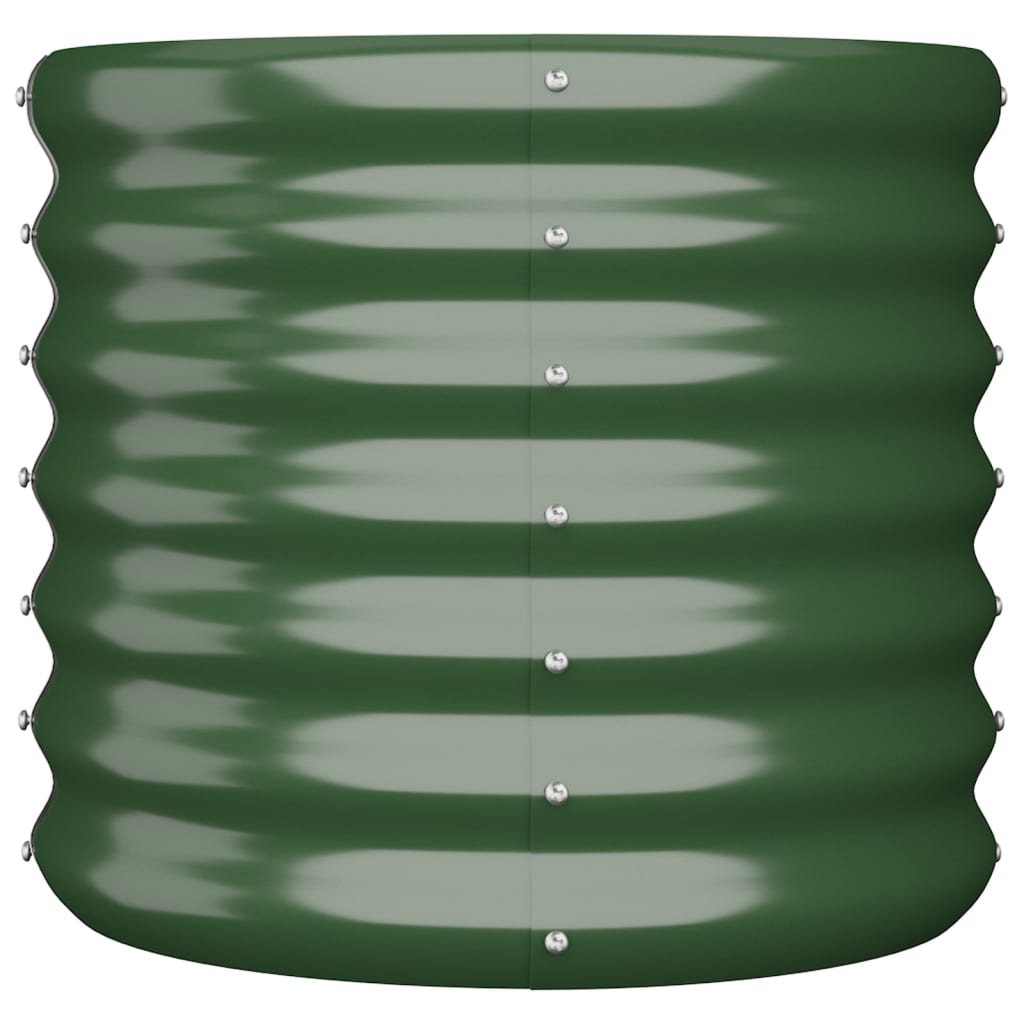 Casella di pianificazione Vidaxl 40x40x36 cm in polvere in acciaio rivestito
