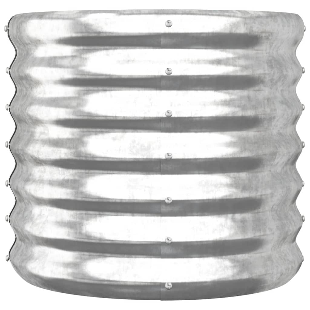 Vidaxl Planning Box 40x40x36 cm en polvo -acero cubierto de plata de color