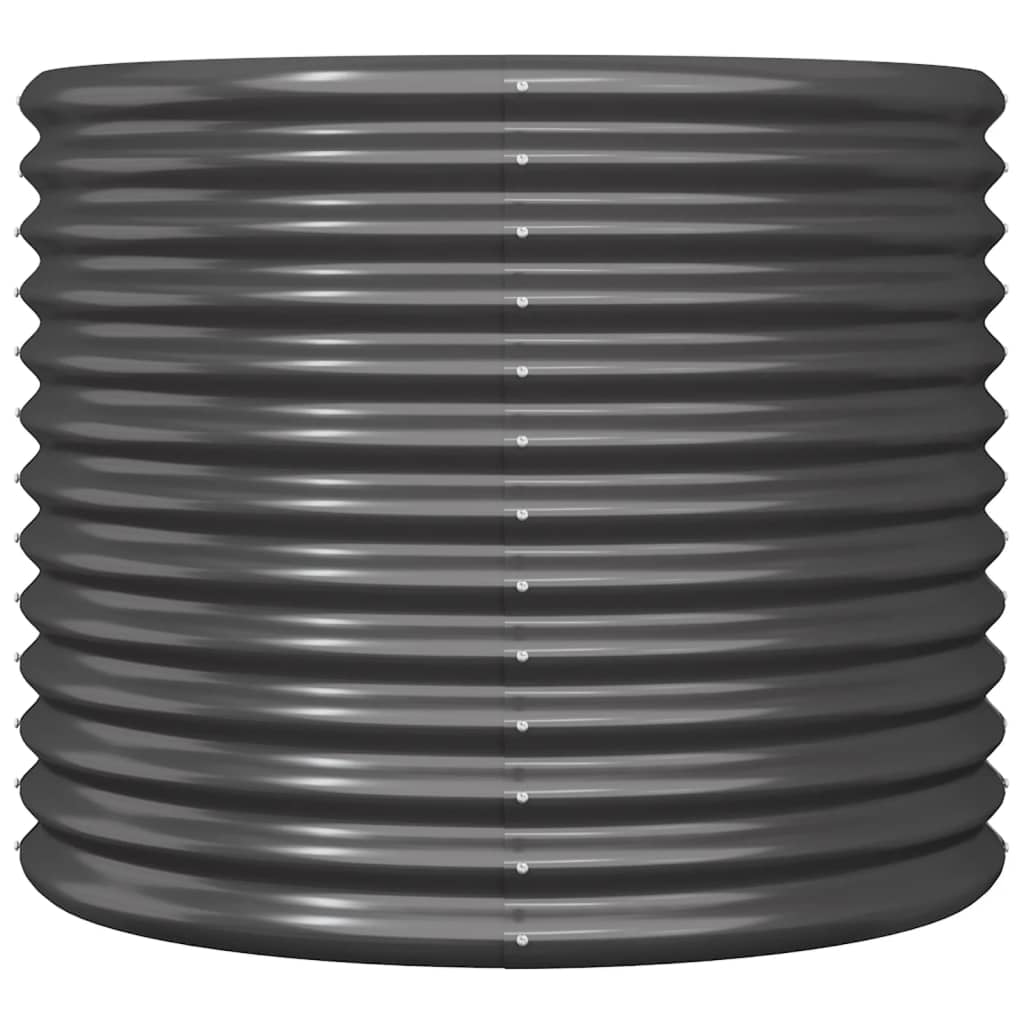 Casella di pianificazione Vidaxl 80x80x68 cm in polvere antracite in acciaio rivestito