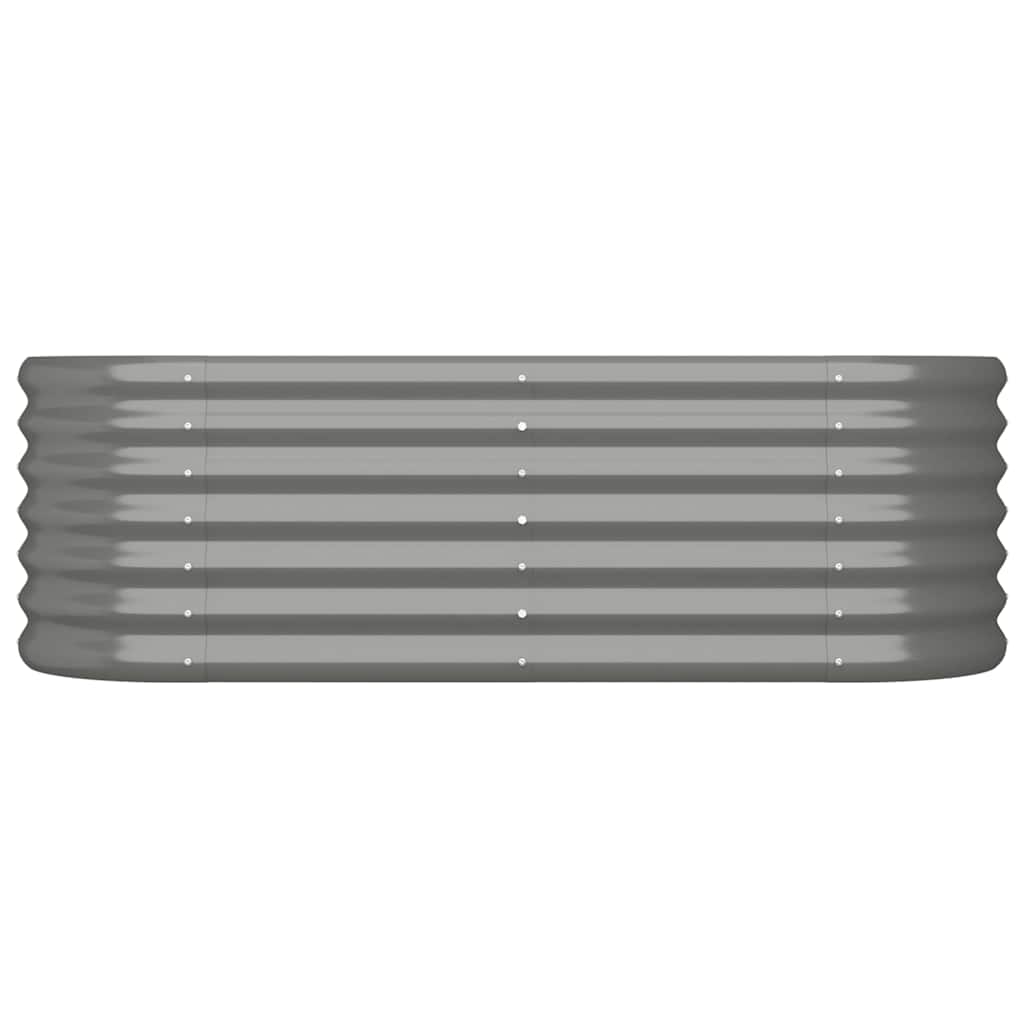 Casella di pianificazione Vidaxl 114x40x36 cm in polvere grigio rivestito