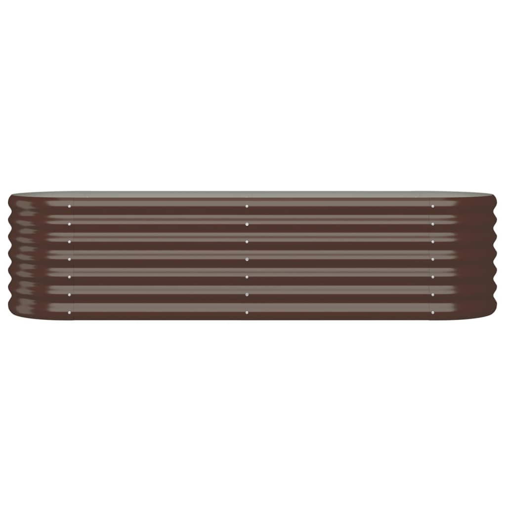 Vidaxl fioriera 152x40x36 cm in polvere in acciaio rivestito