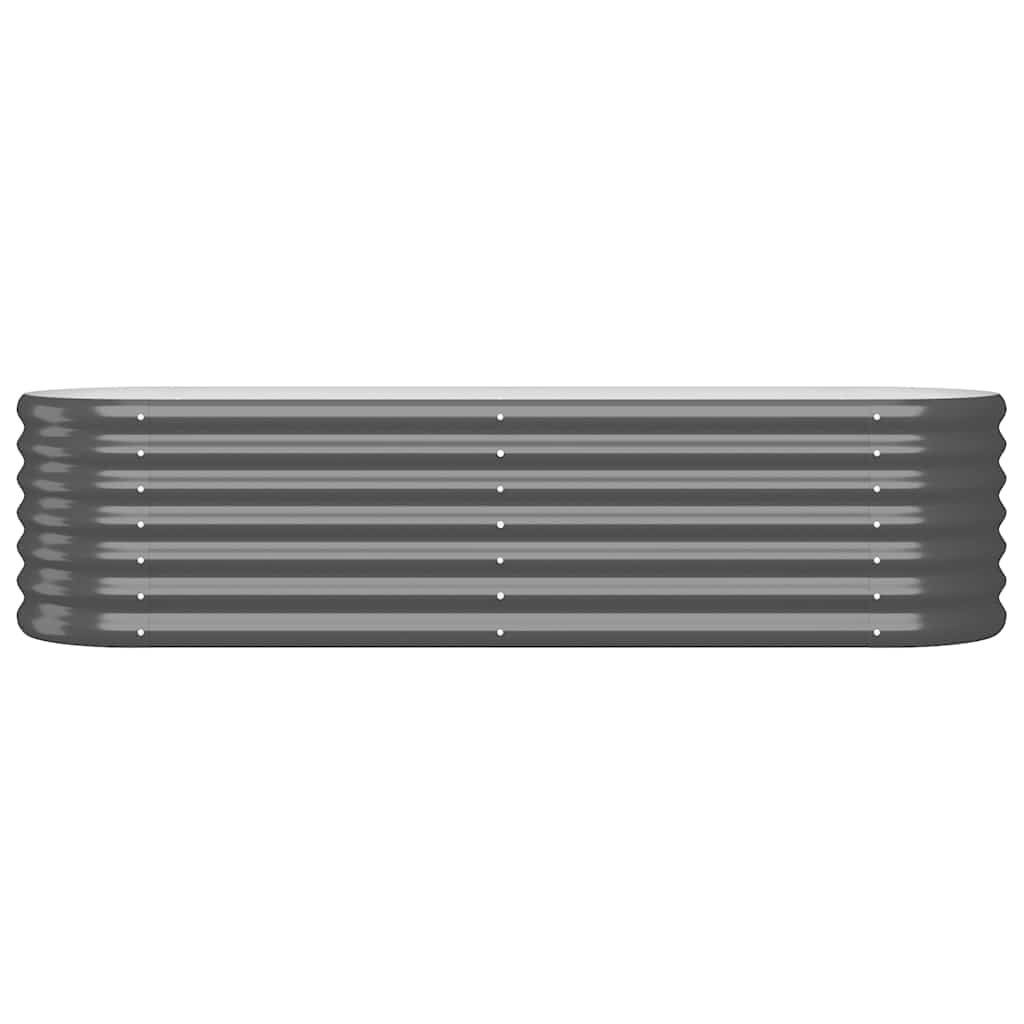 Vidaxl plantenbak 152x40x36 cm gegalvaniseerd staal antracietkleurig