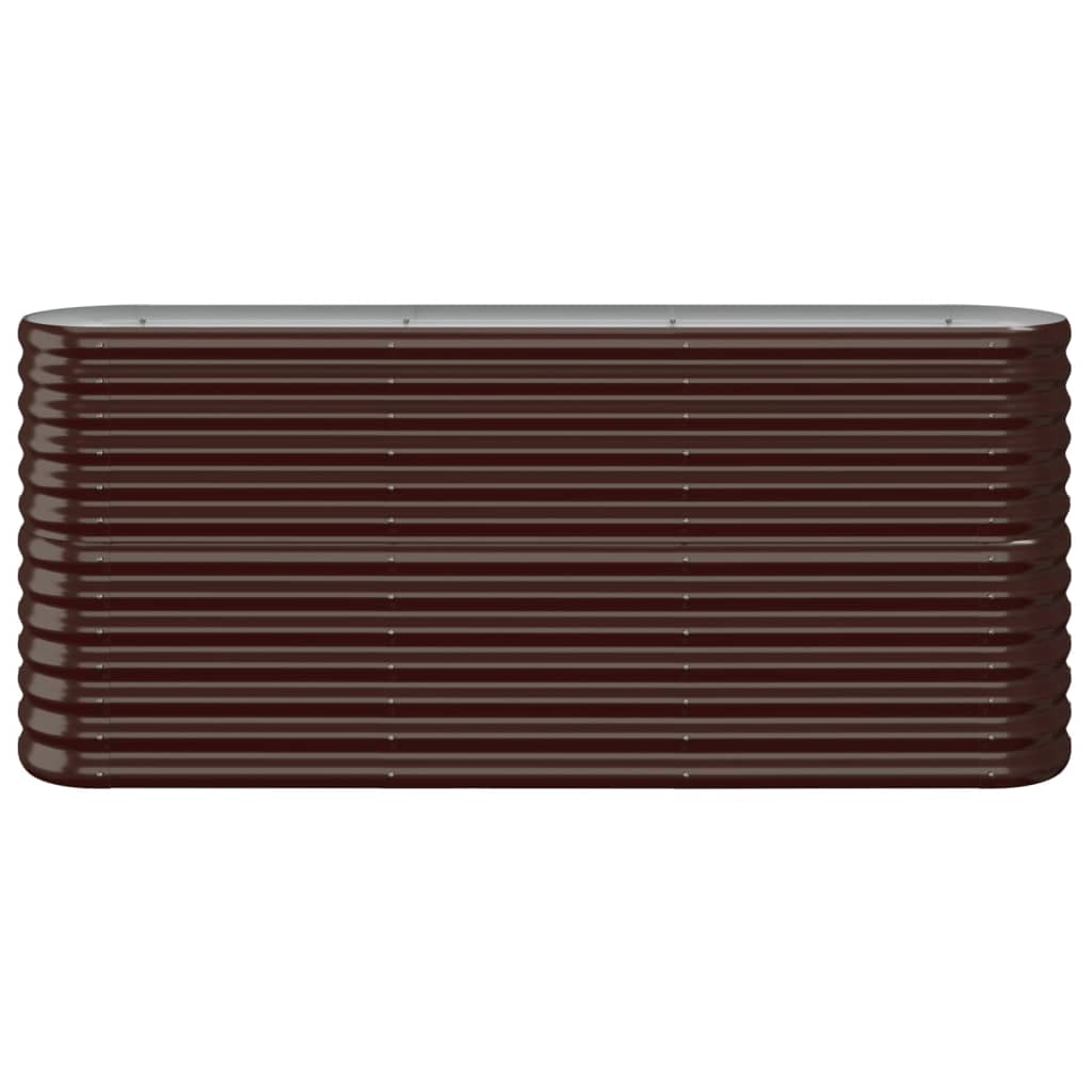 Casella di pianificazione Vidaxl 152x40x68 cm in polvere ricoperta di marrone rivestito