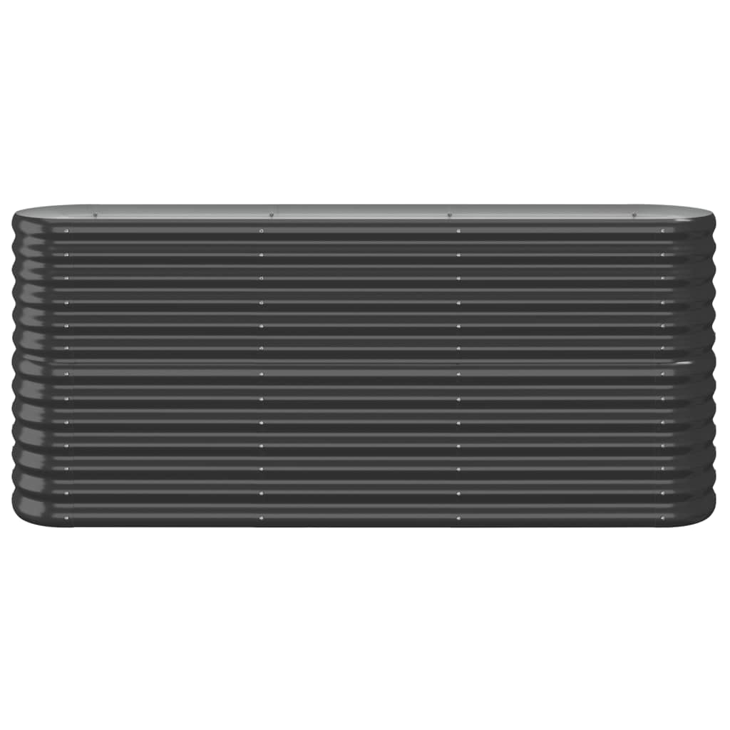 Vidaxl Planning Box 152x40x68 cm in polvere con antracite in acciaio rivestito