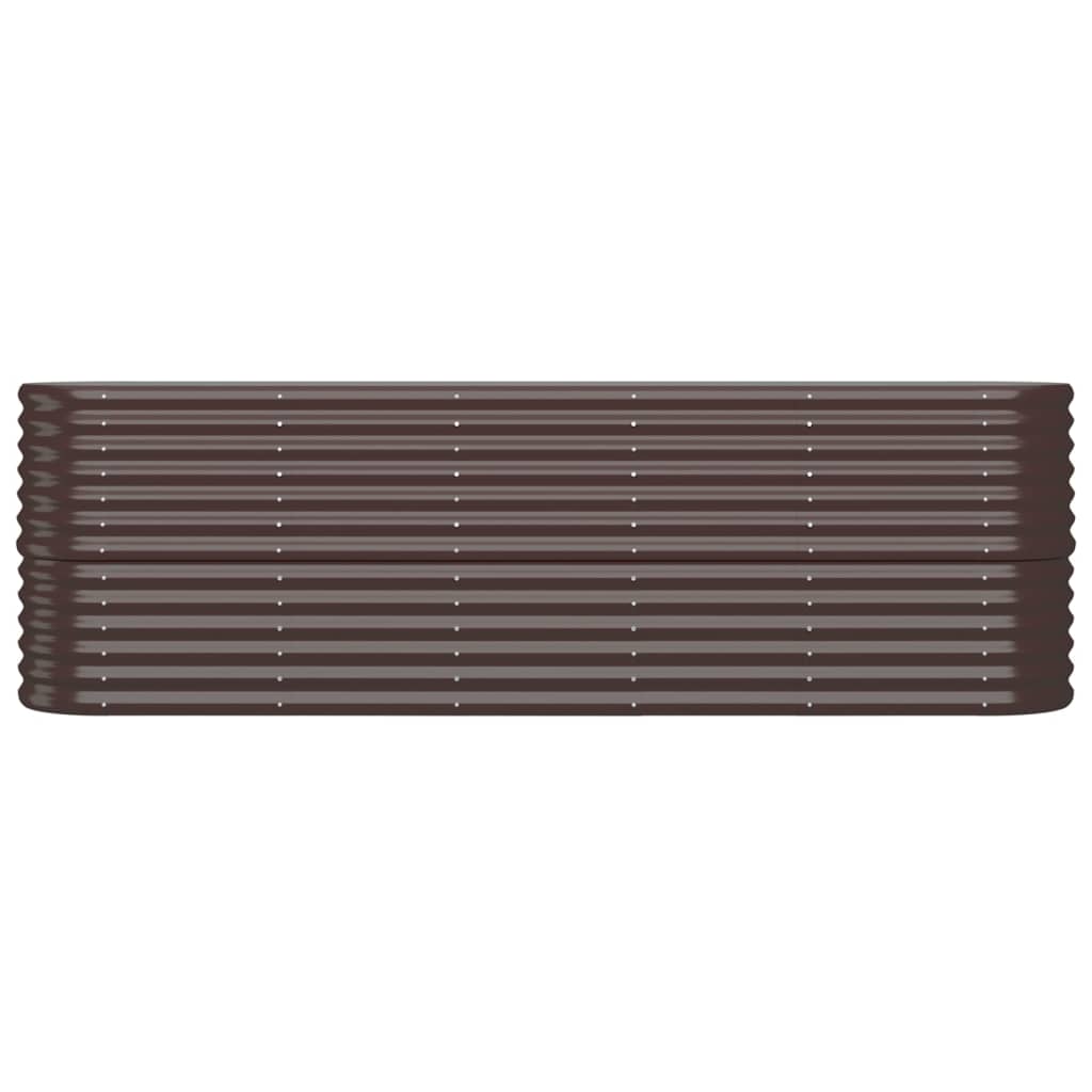 Casella di pianificazione Vidaxl 224x40x68 cm in polvere ricoperta di marrone rivestito