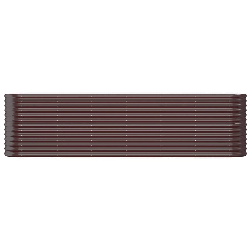 Casella di pianificazione Vidaxl 260x40x68 cm in polvere ricoperta di marrone rivestito