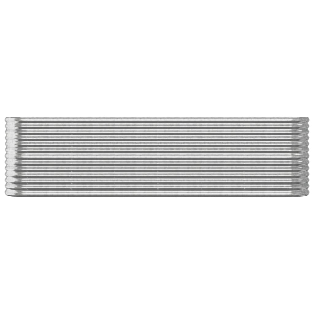 Vidaxl Planning Box 260x40x68 cm en polvo -acero cubierto de plata de color